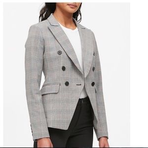 Banana Republic Grey Plaid Blazer